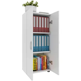 MID.YOU Ulas Aktenschrank 49 x 34 x 108 cm weiß