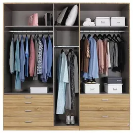 Rauch Wäscheschrank WILDBERG 226 x 229 x 54 cm Beige/Braun