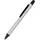 ONLINE USV-Systeme Online Kugelschreiber Alu Stylus Silver, Druckkugelschreiber aus Aluminium, auswechselbare Großraum-Mine, Schreibfarbe blau, mit Softtouch Feeling, Stift mit Touchpen, 1 Stück