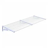 vidaXL Türvordach 239 x 90 cm grau