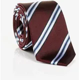 Monti Krawatte MONTI "THOMA", Herren, rot (bordeaux gestreift), Seide, gestreift, Krawatten, aus reiner Seide – mit klassischem Streifen-Dessin und Twill-Struktur