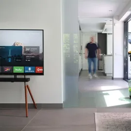 One for All Max TV-Ständer 49,5 cm x 121,1 cm Walnuss Holz/Metall