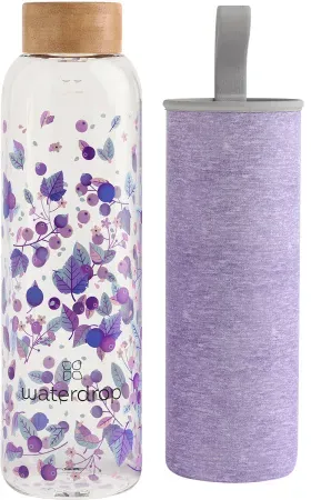 Waterdrop Trinkflasche Aus Robustem Borosilikatglas 600ml Boost Transparent 1 Stück
