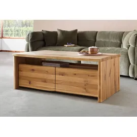 MASSIVMOEBEL24.DE Couchtisch Wildeiche natur geölt 120 x 45 x 70 cm
