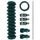 Estexo - Maschendrahtzaun Gartenzaun Zaun-set Drahtzaun Viereckgeflecht Maschendraht Grün 1,25 X 25 M