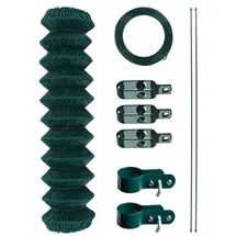Estexo - Maschendrahtzaun Gartenzaun Zaun-set Drahtzaun Viereckgeflecht Maschendraht Grün 1,25 X 25 M