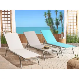 Beliani Gartenliege 154 x 53 x 32 cm Blau