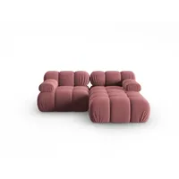 Micadoni Ecksofa Bellis, modular 3-Sitzer rosa