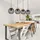 GLOBO Käfig Design 4-flg. 95 cm Kugelform Holz Metall schwarz