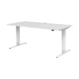 Röhr-Bush röhr direct.office elektrisch höhenverstellbarer Schreibtisch weiß rechteckig, T-Fuß-Gestell weiß 160,0 x 70,0 cm