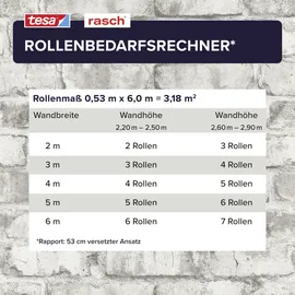 Rasch Textil Vliestapete Clayton 6 m x 0,53 m 1 St Grau