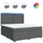 vidaXL Boxspringbett 180 x 200 cm Dunkelgrau