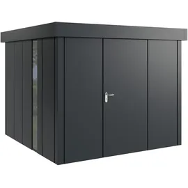 Hörmann Metall-Gerätehaus Juno JFD10 L-Sk 7016) 1-flg R F Flachdach