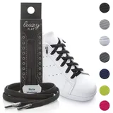 leazy flat Schnürsenkel Schwarz, L: Bis 6 Ösen pro Seite