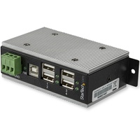 Startech Industrial Railmount USB-Hub, 4x USB-A 2.0 USB-B 2.0