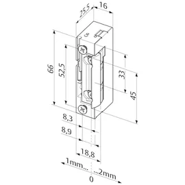 effeff effeff, Türöffner + Türschliesser, Elektro-Türöffner 118 Spannung: 22-42V (AC/DC)