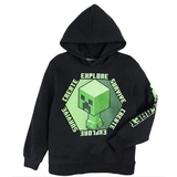 Minecraft Hoodie MINECRAFT Kinder Sweatshirt mit Kapuze Hoodie Jungen schwarz 116