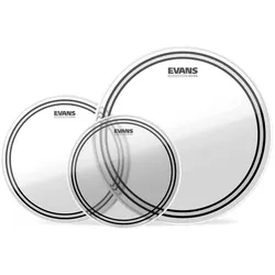 Evans ETP-EC2SCLR-R - EC2 Tompack, Clear, Rock (10 Zoll,  12 Zoll, 16 Zoll) - Schlagzeug-Fell-Set