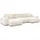 s-style möbel Wohnlandschaft Plüschcord 2-Sitzer Beige