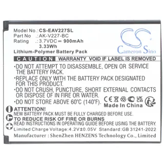 Hyperion Akku passend für Emporia SIMPLICITYglam 4G V227 Li-ion 3,7V 900mAh 3Wh, 54x42x5mm