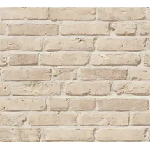 Profhome Stein Kacheln Tapete Natur 0,53 m x 10 m 5,33 m2 Beige 355812-GU