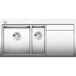 Blanco Divon II 6 S-IF links edelstahl seidenglanz + Excenterbetätigung + InFino