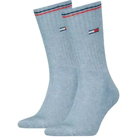 Tommy Hilfiger Unisex Sportsocken, Multipack - UNI Iconic Sock, Tennissocken Hellblau 43-46 Pack