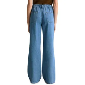 Marc O'Polo Weite Jeans MARC O'POLO DENIM "Model Tomm wide mit elastischem Bund", Damen, Gr. 28, Länge 30, blau (medium blau), Obermaterial: 100% Baumwolle, weit lang, Jeans
