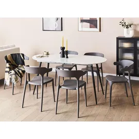Beliani Staverton 120/160 x 76 x 80 cm weiß/schwarz