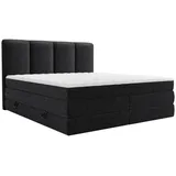 Mirjan24 Boxspringbett Anthrazit, Textil, H3, Höhe ca. 19 cm, Rechteckig, 160x200 cm, Schlafzimmer, Betten, Boxspringbetten