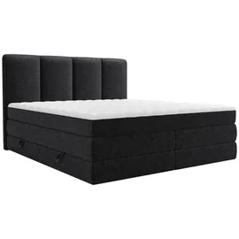 Mirjan24 Boxspringbett Anthrazit, Textil, H3, Höhe ca. 19 cm, Rechteckig, 160x200 cm, Schlafzimmer, Betten, Boxspringbetten