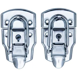 HMF Spannverschluss mit Schloss Silber verzinkt 45 x 75 mm