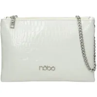 Nobo Bags NOBO Schultertasche LacqueredCroco weiß Weiss Damen