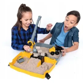 Spin Master Kinetic Sand Baustellen Koffer Modelliersand 907 g