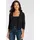LAURA SCOTT Strickjacke mit femininer Wellenkante schwarz