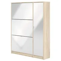 VCM ebuy24 Schuhschrank 3 Klapptüren 2R, 1 Tür Eiche