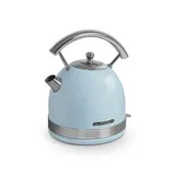 Schneider Consumer SCKE17BL Runder Wasserkocher, Vintage-/Retro-Design, 1,7 Liter, Antikalkfilter, automatische Abschaltung, Blau