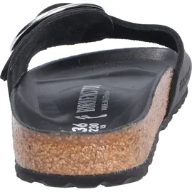 Birkenstock Madrid Big Buckle Nubukleder geölt schmal schwarz 35