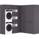 OPTIFIT Waschsäulen-Set Kiel420 213,2x190 x210 x57,1 cm Anthrazit Matt