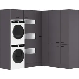 OPTIFIT Waschsäulen-Set Kiel420 213,2x190 x210 x57,1 cm Anthrazit Matt