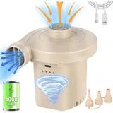 Elektrische Luftpumpe – Aufblasbare Matratzenpumpe Mit 4000-mah-akku, Tragbare Kabellose Poolpumpe, Usb-camping-luftpumpe Zum Aufpumpen Von Schwimmhilfen, Matratzen Und Pools – Crezuo