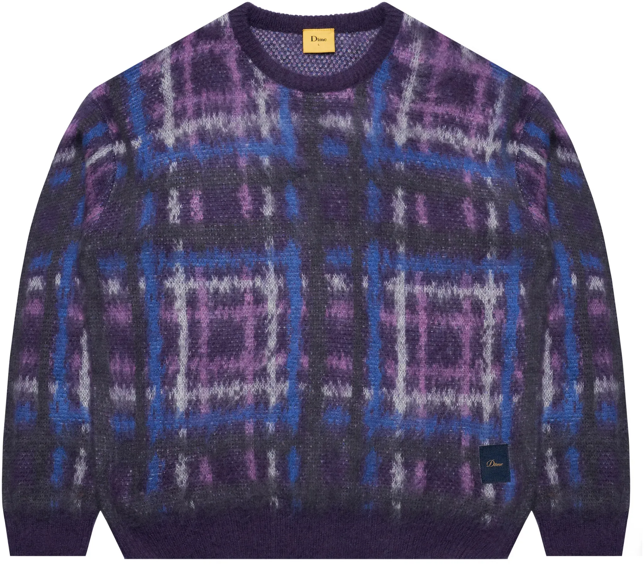 Dime Plaid Mohair Knit