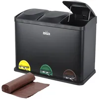 Wellhome WELL HOME MOBILIARIO & DECORACIÓN Recyclingeimer, Schwarz, 45