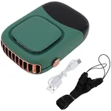 Leistungsstarker Und Langlebiger Nackenventilator, Usb-aufladbar, Mit Nackenband, Ideal Für Reisen Und Outdoor-aktivitäten (grün).