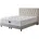 V6 Boxspringbett Modell 211 mit Taschenfederkernmatratze - Beige)