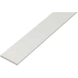 GAH Alberts Flachstange glatt, ungelocht, L1000mm B20mm, S2mm Kunststoff weiß durchgef.