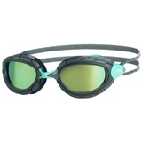 Zoggs Predator Titanium Reactor Schwimmbrille - Grey / Turqoise / Reactor Titanium - Small