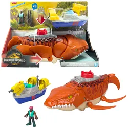 Fisher-Price Imaginext Jurassic World: Die Wiedergeburt“ Wasserjäger Schnapp-Mosasaurus Dinosaurier-Spielzeug Spielset