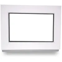 Kunststofffenster - Festverglasung - Fenster - innen weiß/außen weiß - BxH: 75 x 40 cm - 750 x 400 mm - 2 fach Verglasung - 60 mm Profil