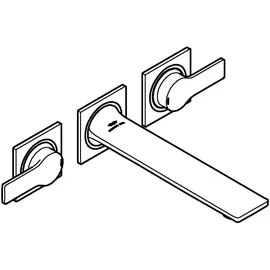 Grohe Allure 3-Loch Unterputz Waschtischarmatur Schwarz